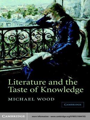 cover image of Literature and the Taste of Knowledge